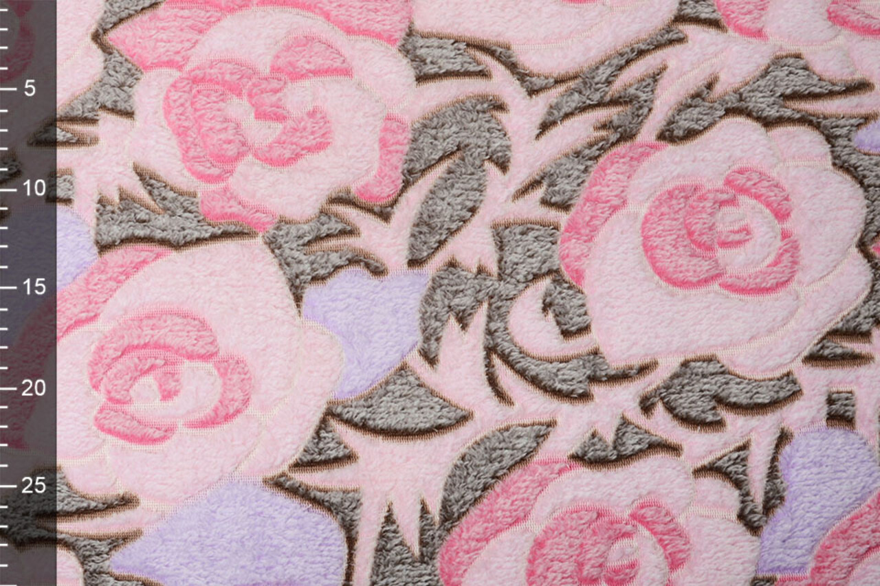 Coral Fleece Big Roses