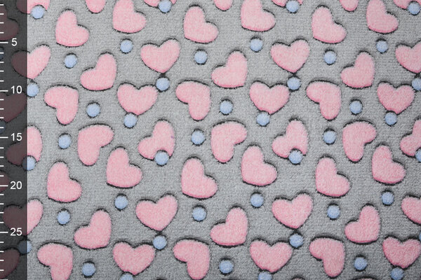 Corail Polaire Rose Cœurs Gris