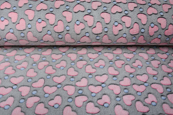 Corail Polaire Rose Cœurs Gris