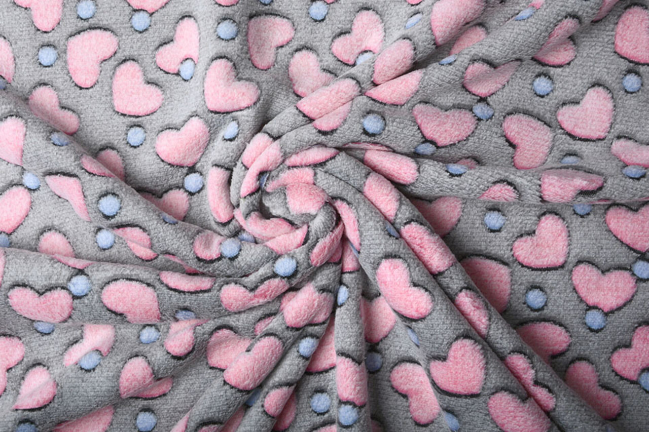 Corail Polaire Rose Cœurs Gris