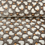 Coral Fleece Creme Hartjes Bruin Coral Fleece Creme Hartjes Bruin
