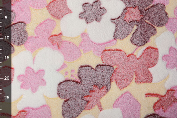 Coral Fleece Große Blumen Rot Coral Fleece Große Blumen Rot