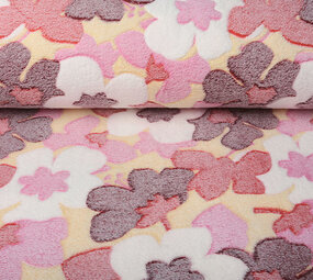 Coral Fleece Grote Bloemen Rood