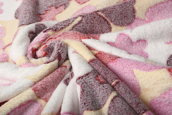 Coral Fleece Große Blumen Rot Coral Fleece Große Blumen Rot