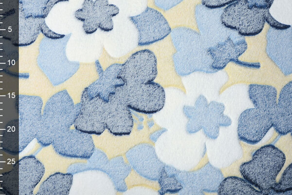 Coral Fleece Grote Bloemen Blauw Coral Fleece Grote Bloemen Blauw