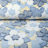 Coral Fleece Grote Bloemen Blauw Coral Fleece Grote Bloemen Blauw