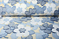 Coral Fleece Große Blumen Blau Coral Fleece Große Blumen Blau