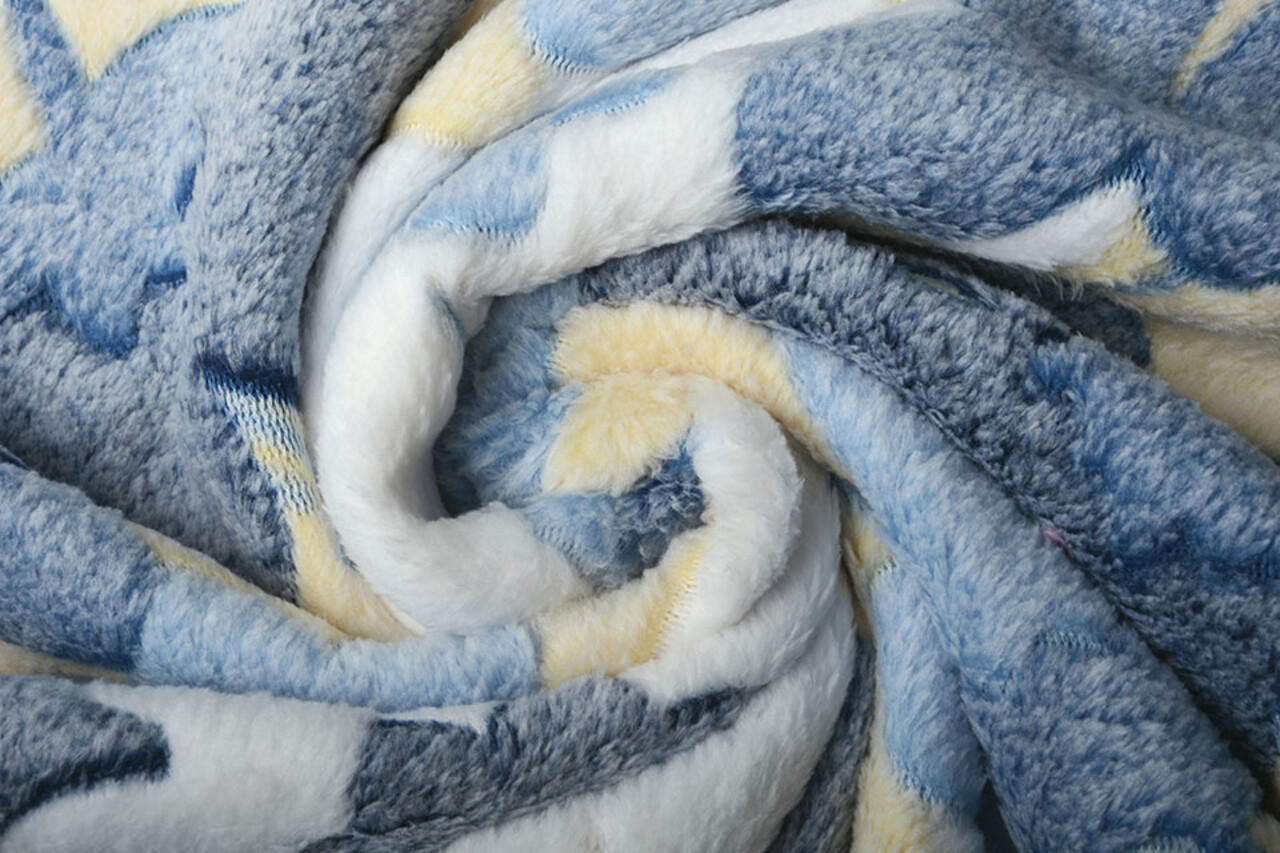 Pile Corallo Grande Fiori Blu Pile Corallo Grande Fiori Blu