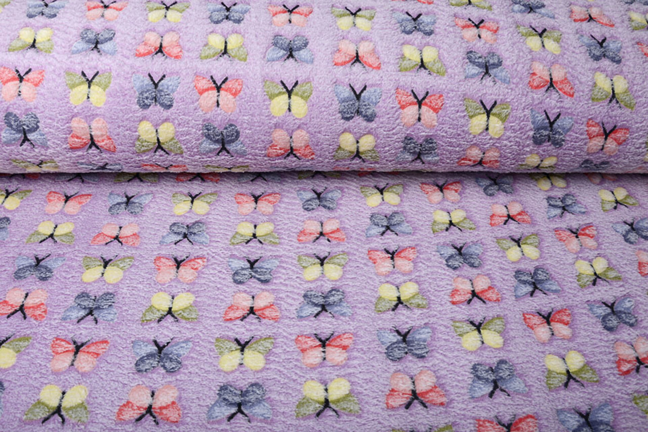 Coral Fleece Butterflies Lilac