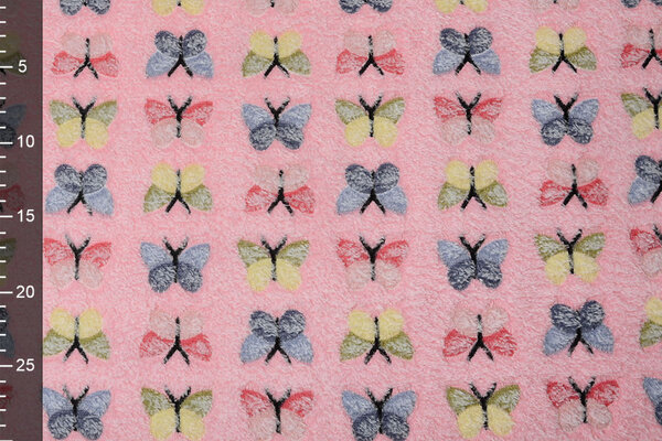 Pile Corallo Farfalle Rosa Pile Corallo Farfalle Rosa