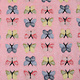 Coral Fleece Butterflies Pink