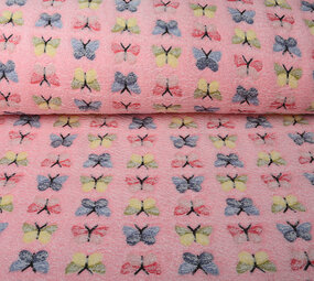 Coral Fleece Butterflies Pink Coral Fleece Butterflies Pink