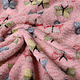 Coral Fleece Butterflies Pink