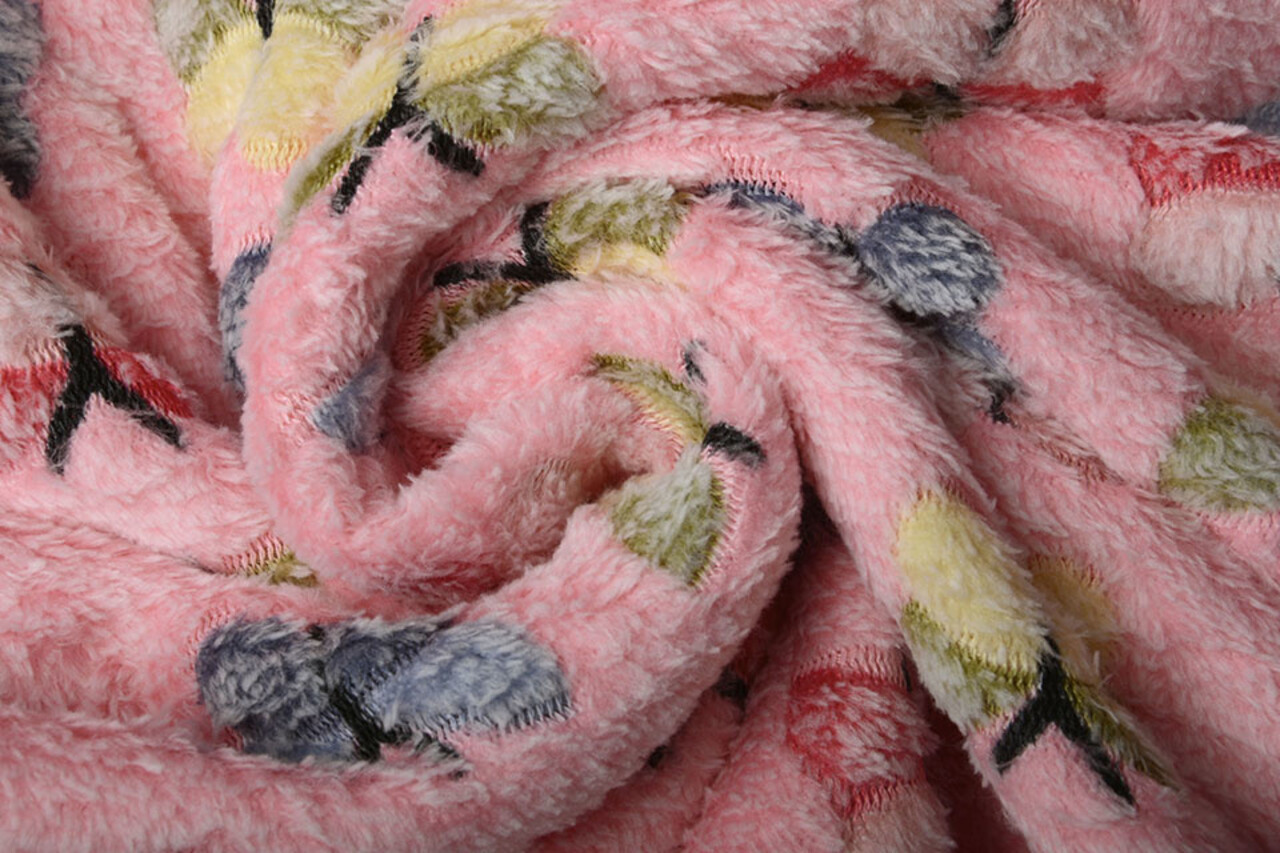 Coral Fleece Vlinders Roze