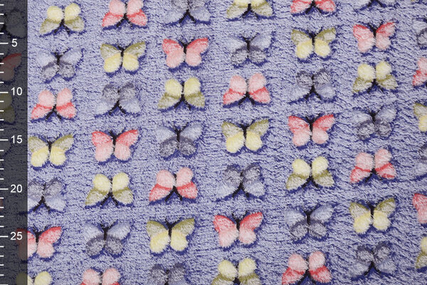 Pile Corallo Farfalle Blu Cobalto Pile Corallo Farfalle Blu Cobalto
