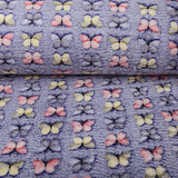 Coral Fleece Butterflies Cobalt Blue