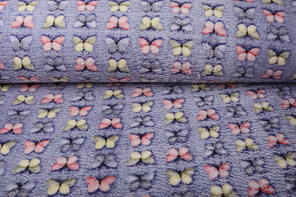 Coral Fleece Schmetterlinge Kobaltblau Coral Fleece Schmetterlinge Kobaltblau