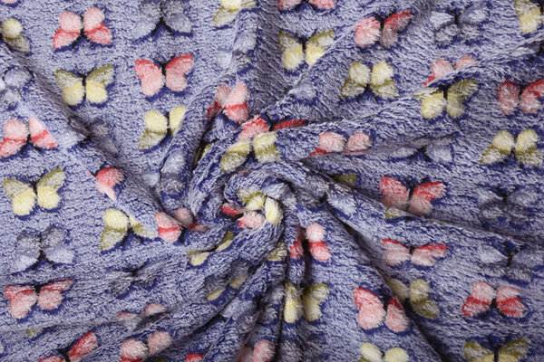 Coral Fleece Schmetterlinge Kobaltblau Coral Fleece Schmetterlinge Kobaltblau