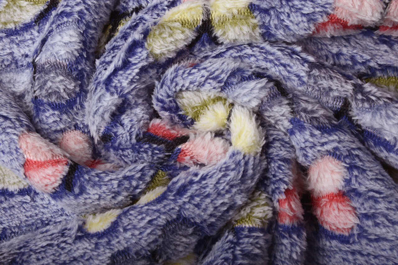 Coral Fleece Vlinders Kobaltblauw