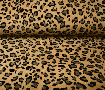 Coral Fleece Leopard Mokka Braun