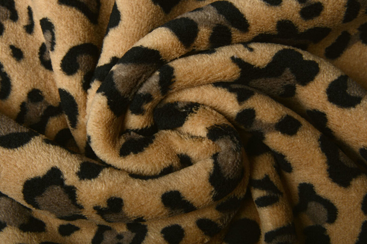 Coral Fleece Leopard Mocha Brown Coral Fleece Leopard Mocha Brown