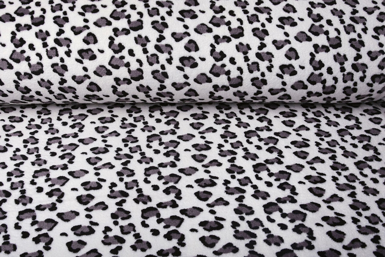 Coral Fleece Panther Off White