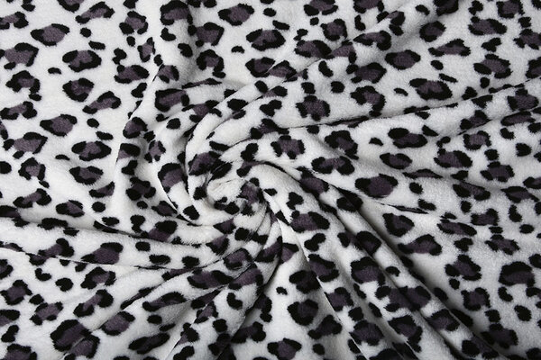 Coral Fleece Panther Off White