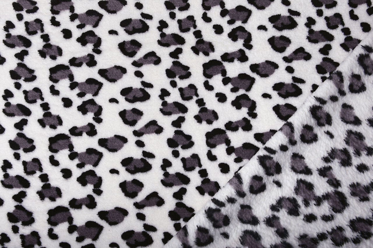Coral Fleece Panther Off White
