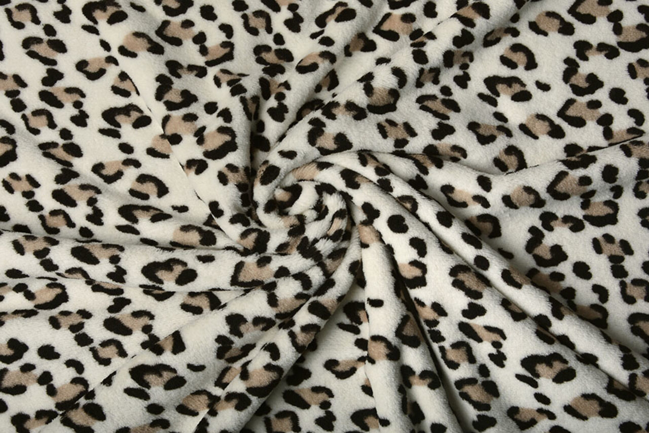 Coral Fleece Panther Creme Coral Fleece Panther Creme