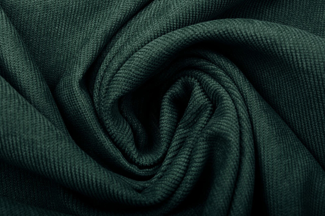 16 W Velluto a Coste Verde Scuro