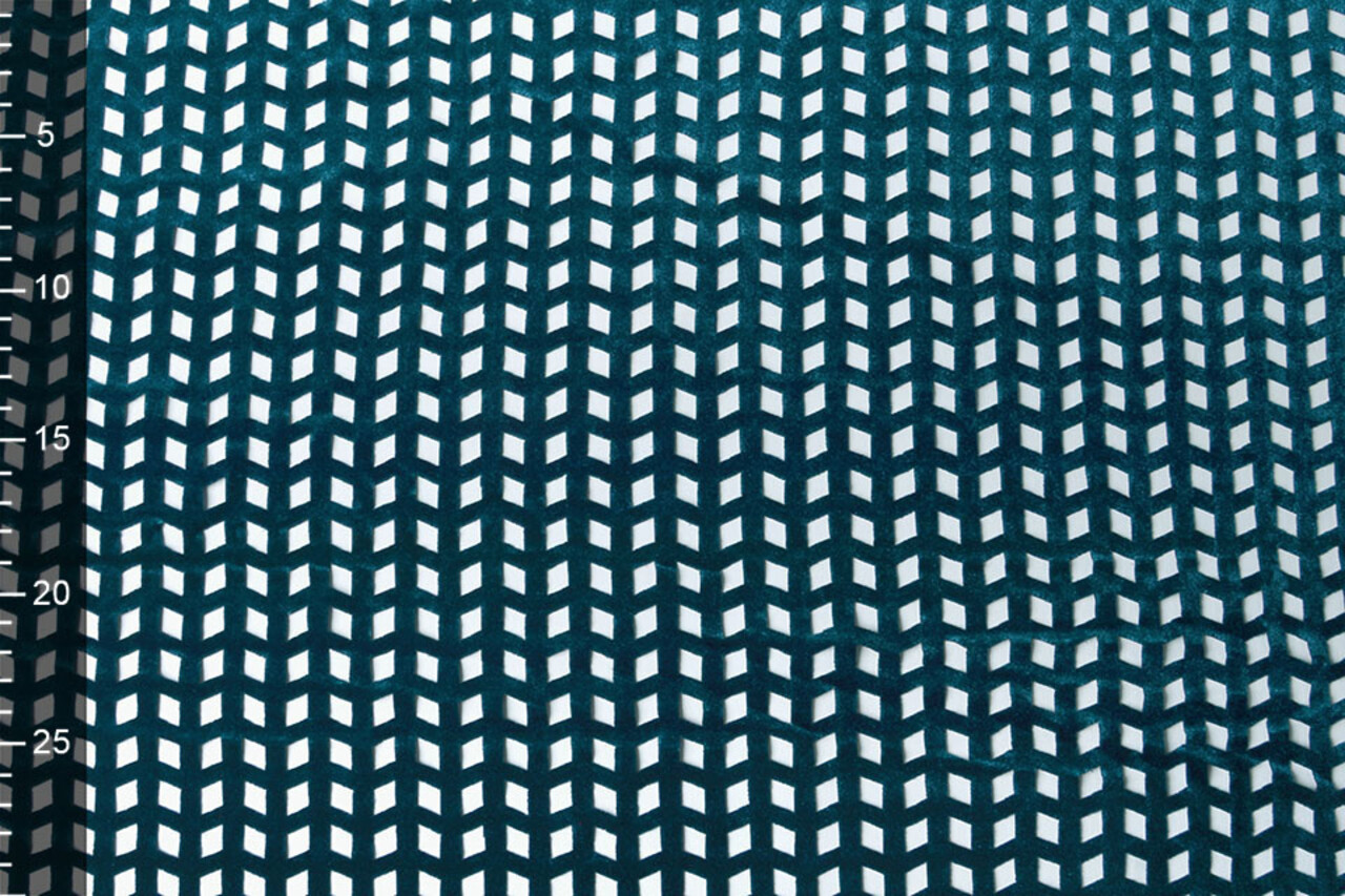 Velours Mesh Checks Petrol Velours Mesh Checks Petrol