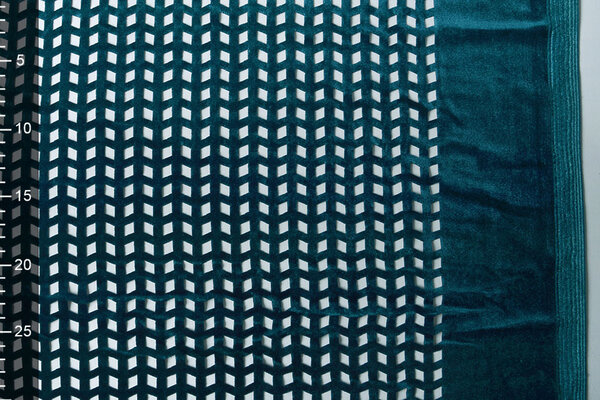Velours Mesh Checks Petrol Velours Mesh Checks Petrol