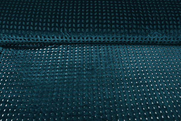Velours Mesh Checks Petrol Velours Mesh Checks Petrol