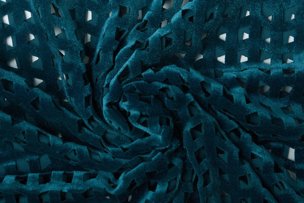 Samt Mesh Karo Petrol