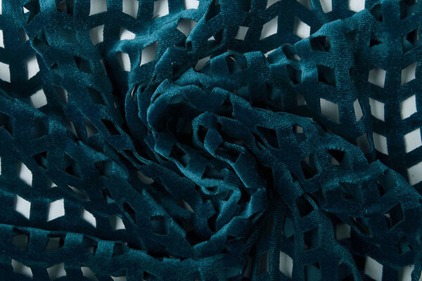 Velours Mesh Checks Petrol Velours Mesh Checks Petrol
