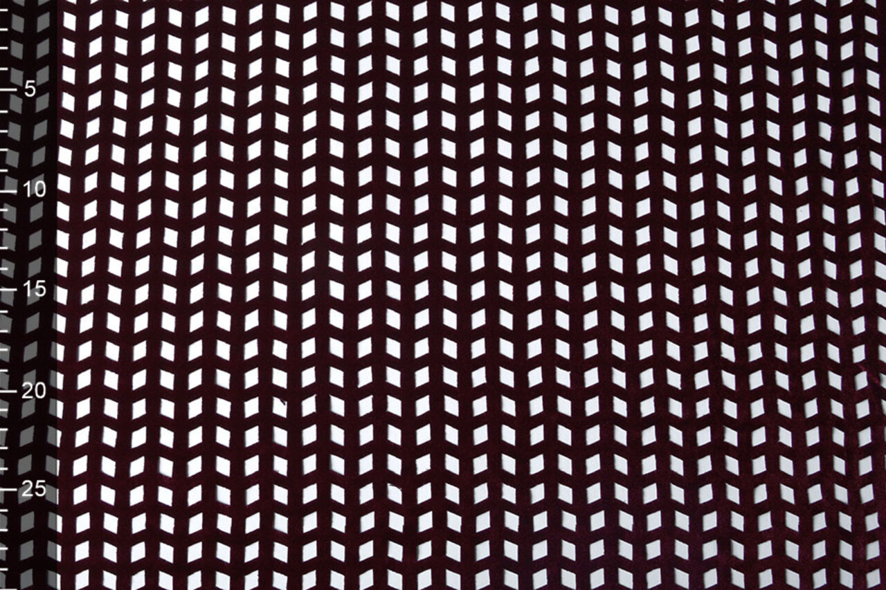 Velours Mesh Checks Bordeaux