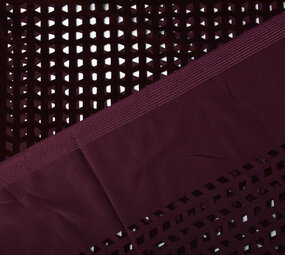 Samt Mesh Karo Bordeaux