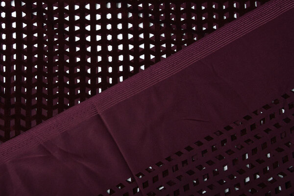 Samt Mesh Karo Bordeaux Samt Mesh Karo Bordeaux