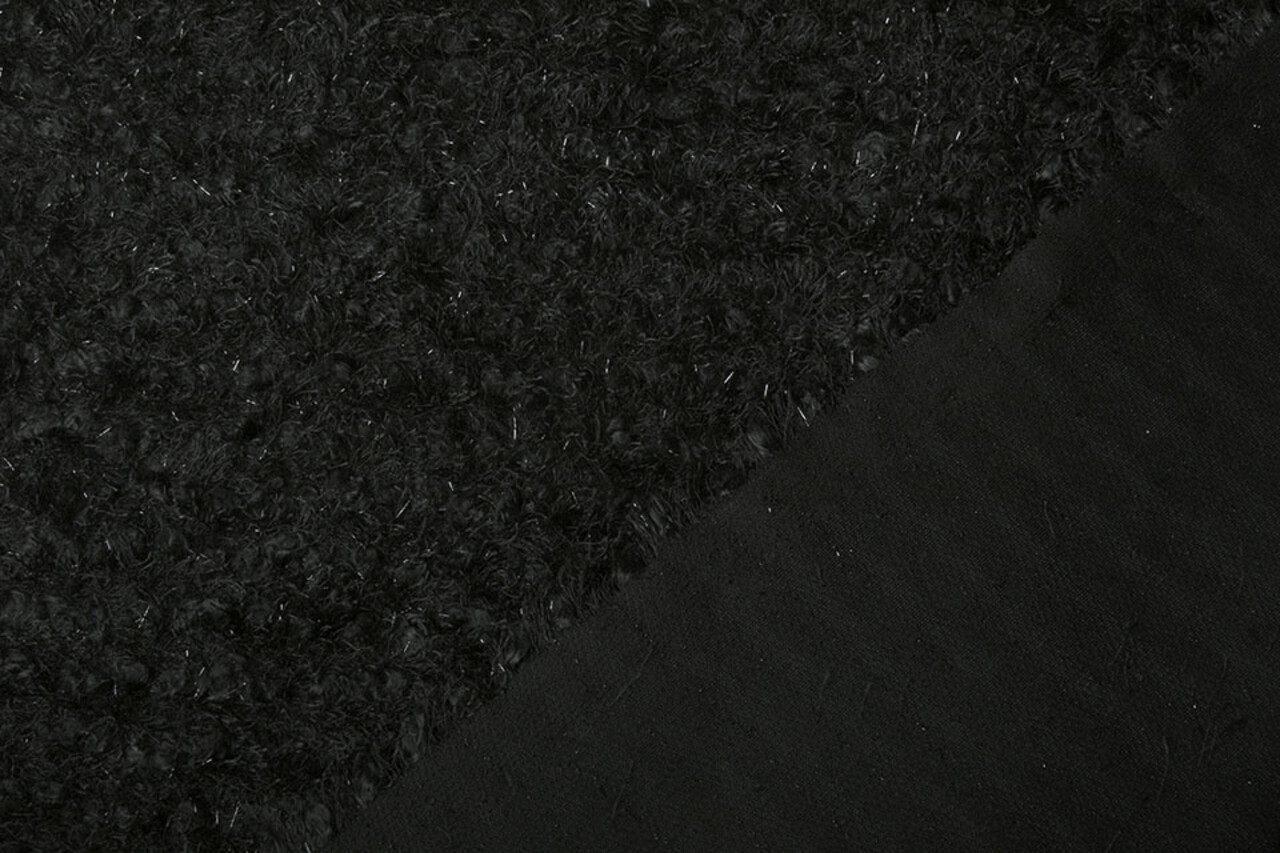 Fancy Bouclé Glitter Zwart