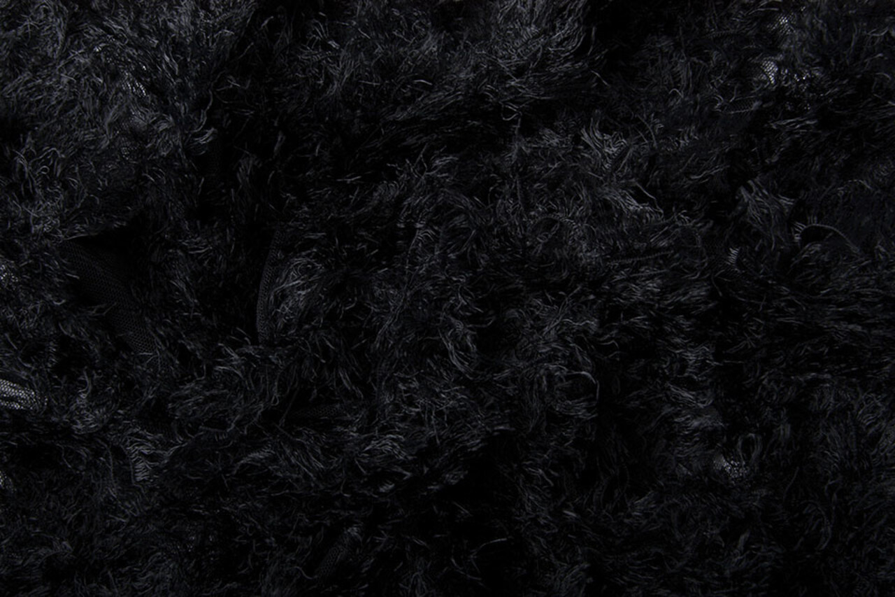 Fine Tulle 3D Righe Nero