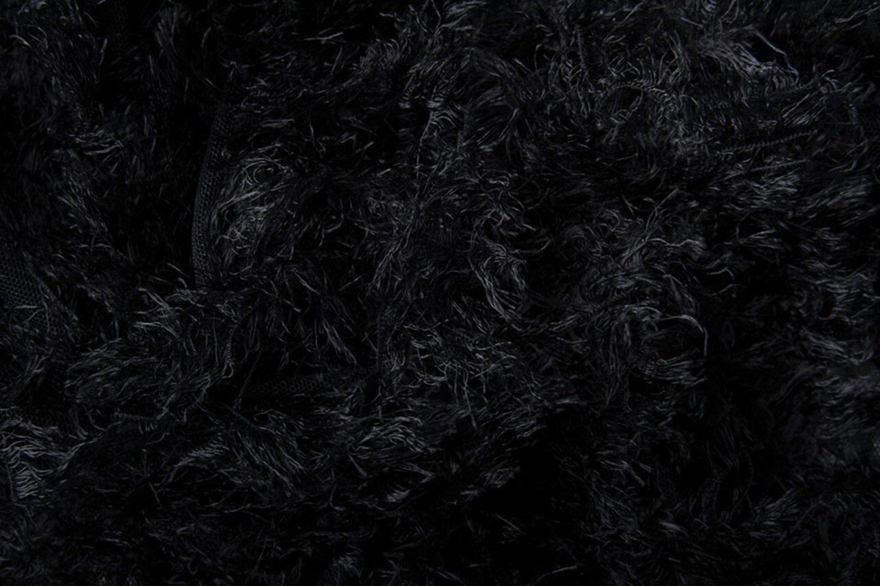 Fine Tulle 3D Righe Nero