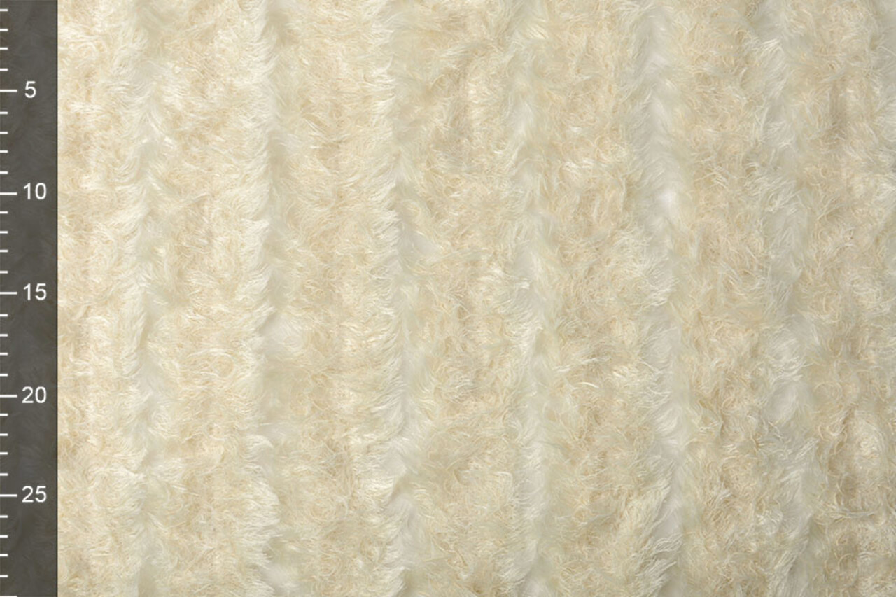 Feiner Tüll 3D Streifen Creme