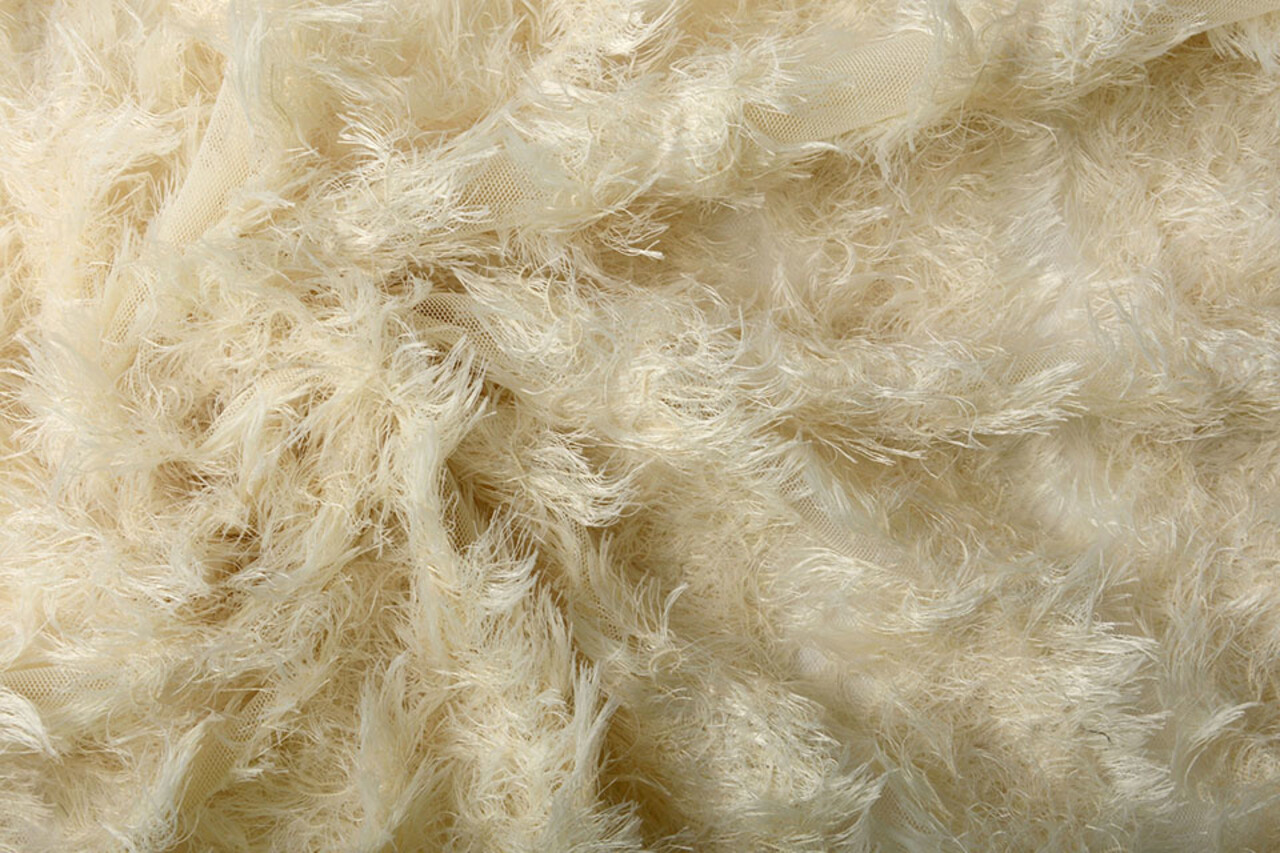 Fin Tulle 3D Rayures Crème Fin Tulle 3D Rayures Crème