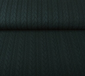 Gebreide Kabel Stof Tricot Donker Groen Gebreide Kabel Stof Tricot Donker Groen