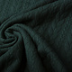 Knitted Cable Fabric Tricot Dark Green