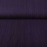 Strickstoff Zopfmuster Jersey Dunkel Lila Strickstoff Zopfmuster Jersey Dunkel Lila