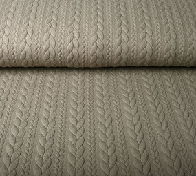 Gebreide Kabel Stof Tricot Taupe Gebreide Kabel Stof Tricot Taupe
