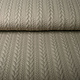 Knitted Cable Fabric Tricot Taupe