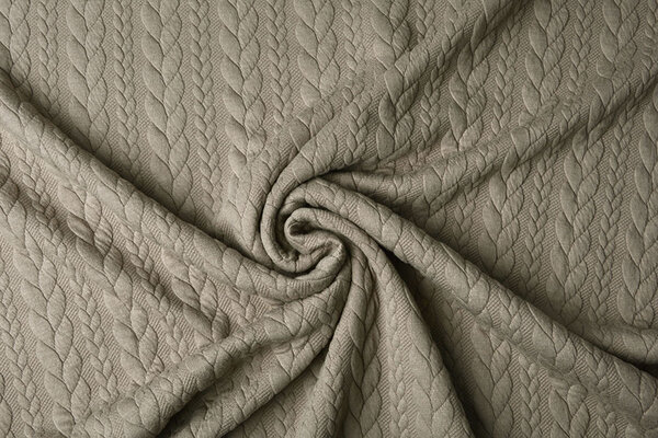 Gebreide Kabel Stof Tricot Taupe Gebreide Kabel Stof Tricot Taupe