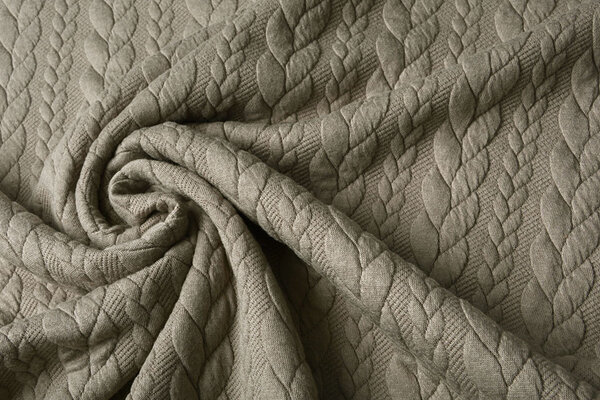 Gebreide Kabel Stof Tricot Taupe Gebreide Kabel Stof Tricot Taupe